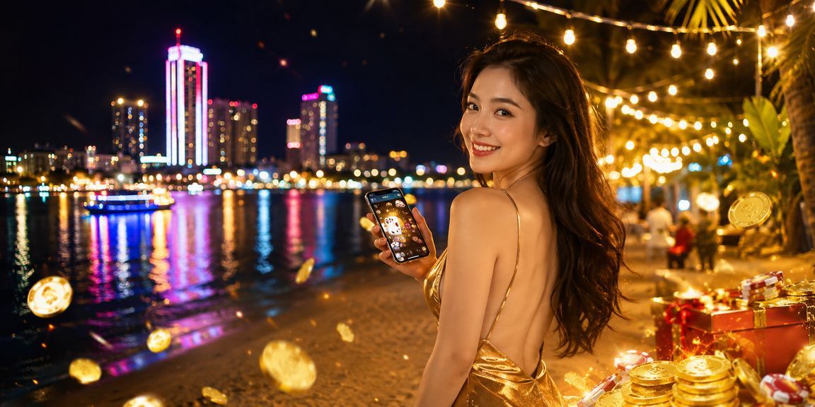 Người chơi thưởng thức card game tại chợ đêm Nha Trang trên sanhbai