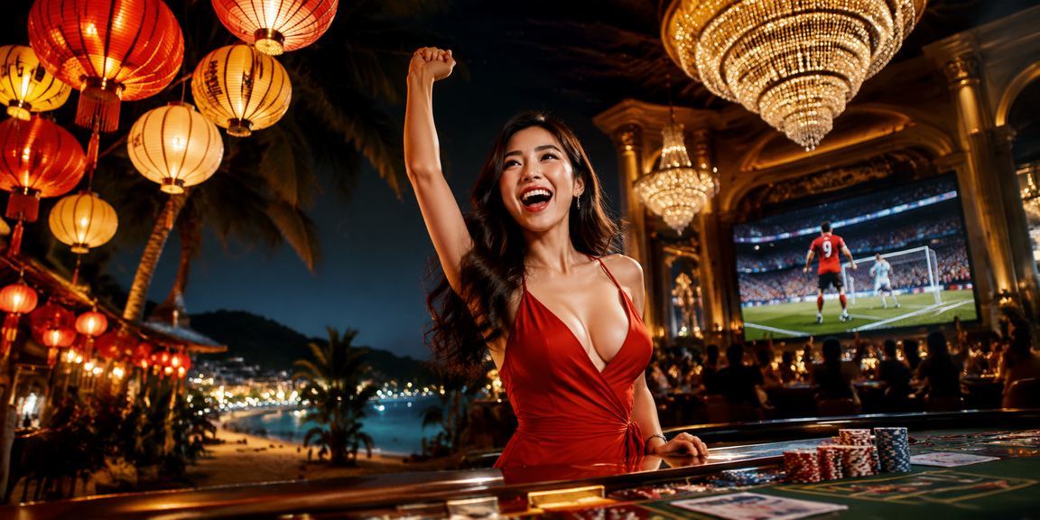 Người chơi trải nghiệm game bài trên điện thoại tại chợ đêm Phú Quốc